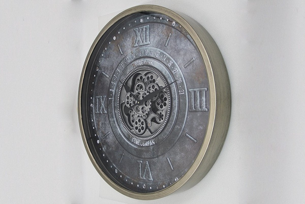 Large Wall Clock Sven - industrial clock - Modern Wall Clock 80 cm
