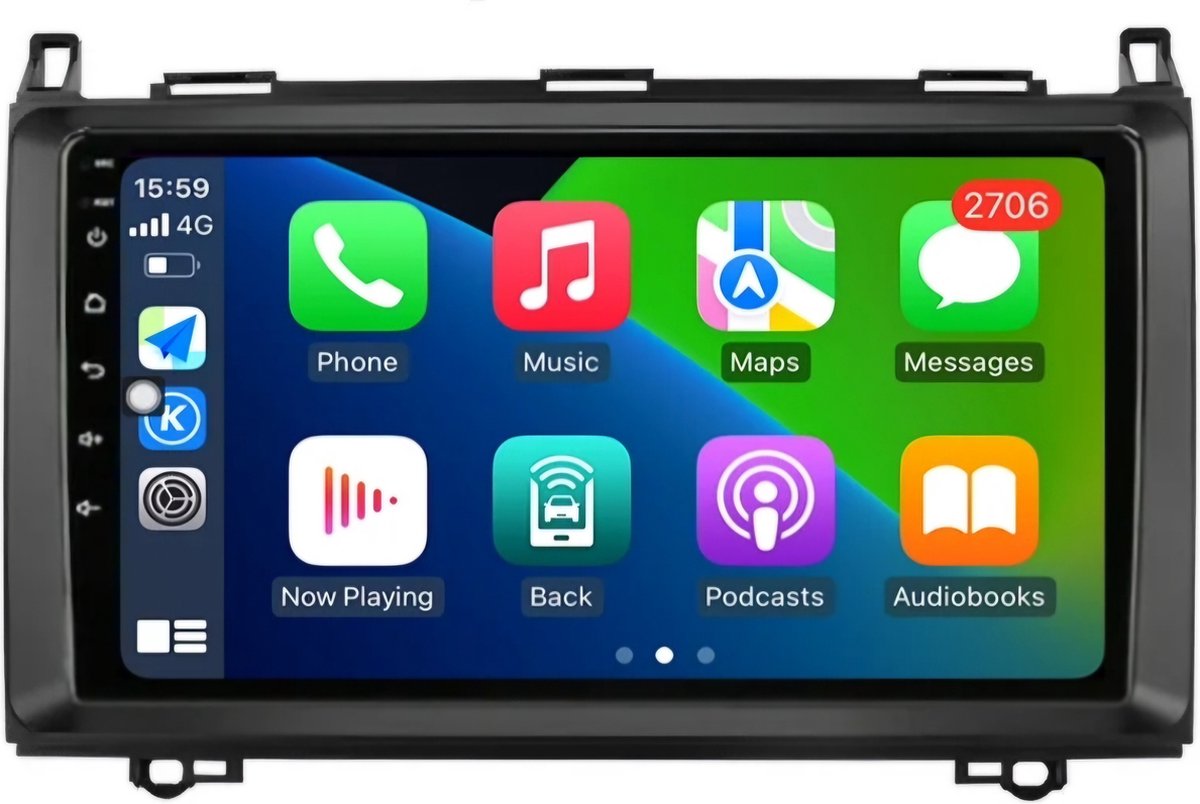 Mercedes-Benz | 4GB & 64GB | A B V Sprinter Klasse | W169 W245 W639 W906 Vito, Viano en VW Crafter | 2005 - 2016 | Carplay & Android auto | Autoradio met navigatie | Radioscherm | 2005 2006 2007 2008 2009 2010 2011 2012 2013 2014 2015 2016 | B200