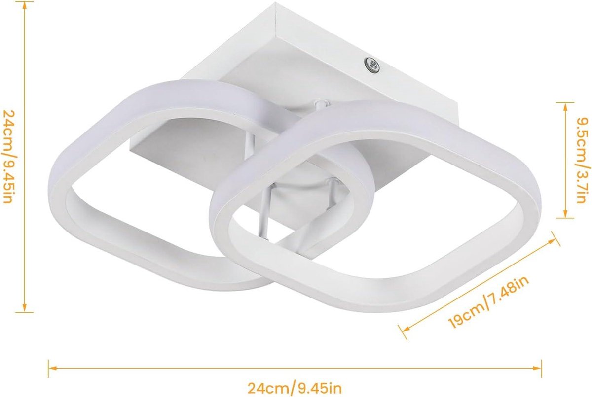 LED Plafondlamp - Wit Metaal - Bewegingssensor - Moderne Stijl - 3000K Warm Wit Licht - Slaapkamer Woonkamer Hal Keuken