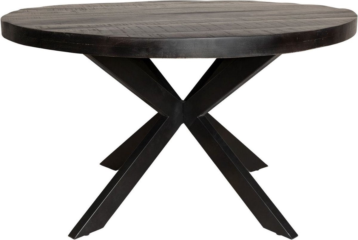 Dining table Milan - Round dining table - Black dining table 150 cm