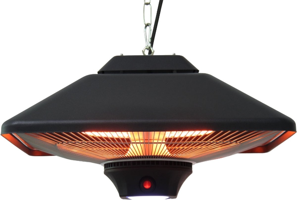 Terrasverwarmer met afstandsbediening - Heater - Terrasheater - 2000 Watt - Zwart