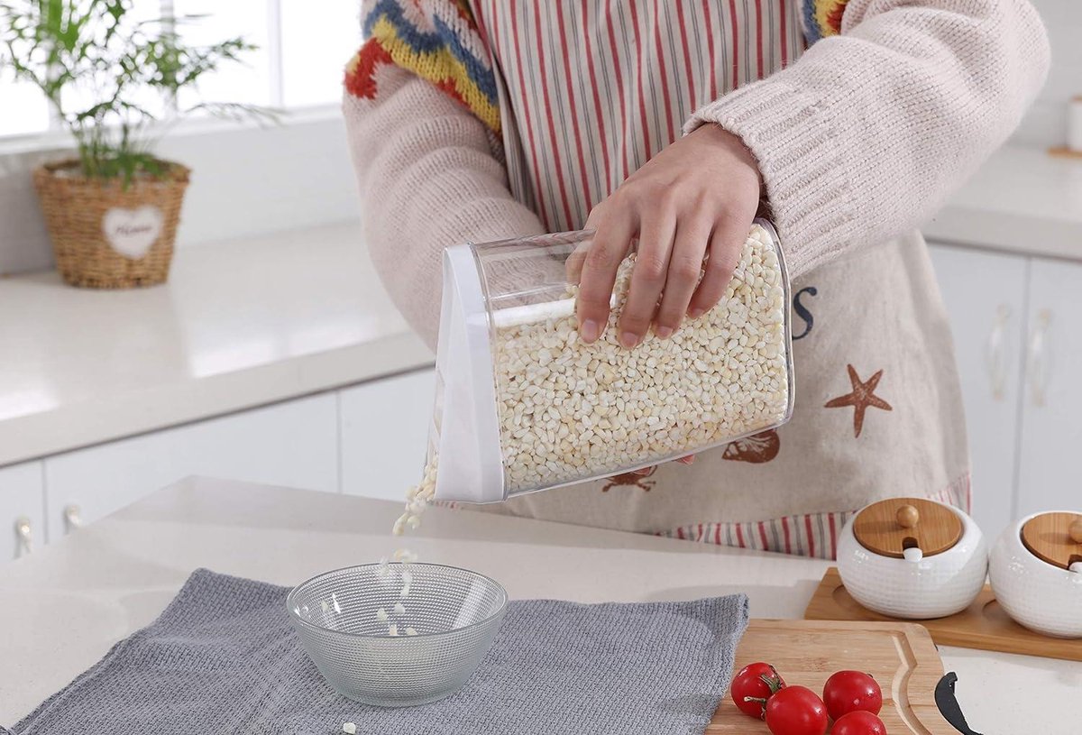Lockable stackable storage boxes - Transparent acrylic plastic - 5 pieces - 1440 ml, 960 ml, 720 ml, 480 ml, 300 ml sprinkle box for chocolate sprinkles