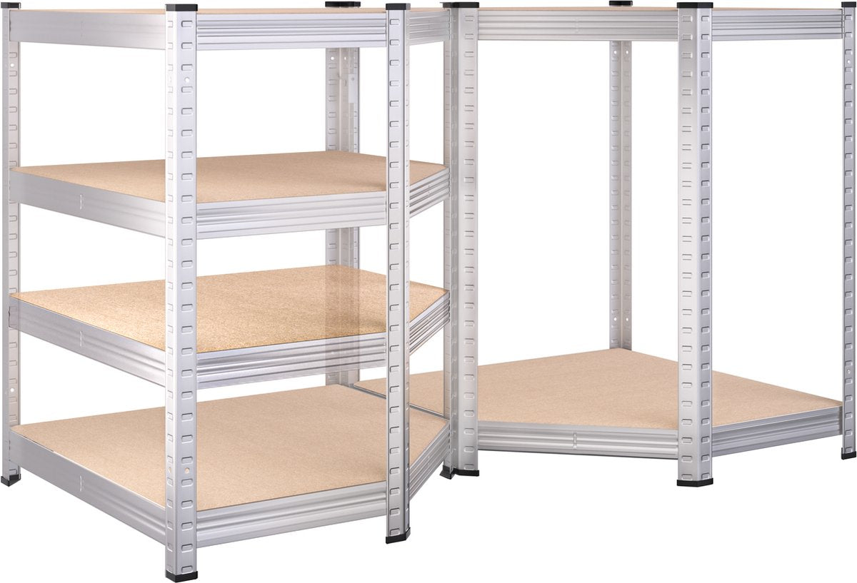 Stellingskast Hoek - Opbergplanken - Boutloze Plank 180x70x40cm Gegalvaniseerd 875kg