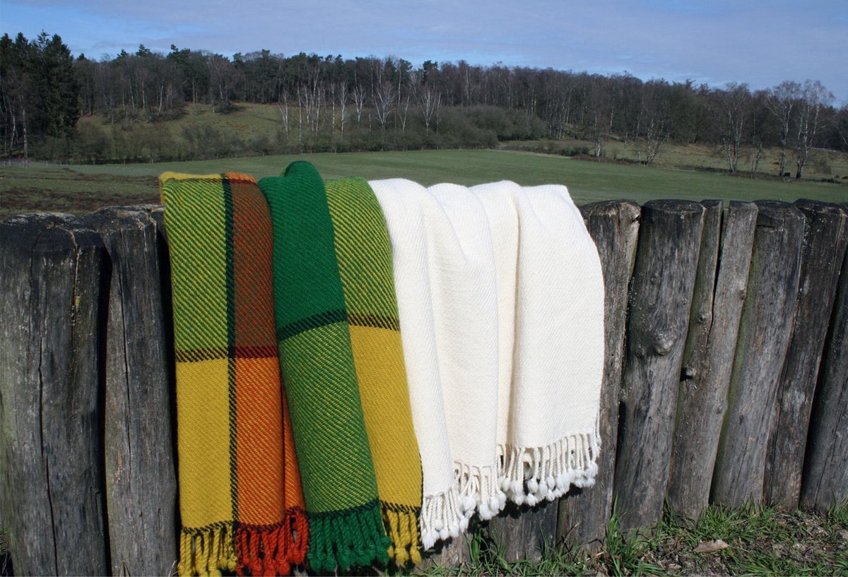 Alenika Wollen Plaid Groen Ivanna - 100% Zuiver wollen deken - 150x200cm - 1500g