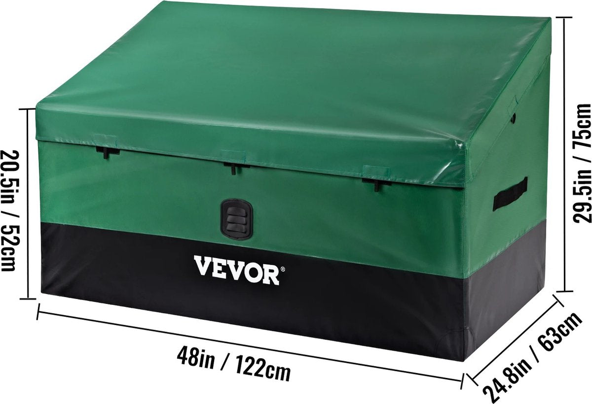 Opbergbox Tuin - Tuinkussenbox - Tuinkist - Kussendoos - Weersbestendig - Waterdicht - 870L - 147x86x108x77 cm - Tuinbox - Groen