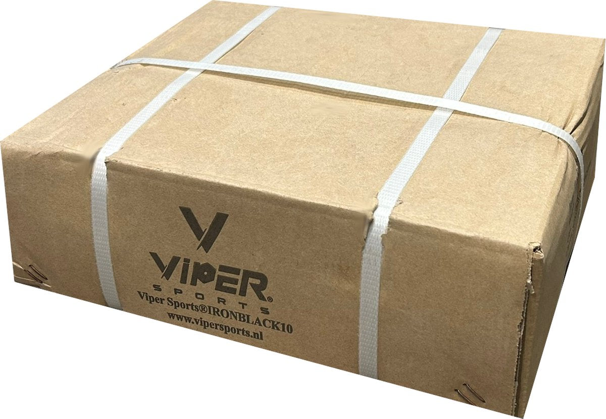 Viper Sports IJzer Zwarte Gewichten 2 x 10 kg – Dumbbells – Dumbbellset – Antislip – Zeshoekig design – Hexagon-Design - RVS/Rubber – Zilver/Zwart