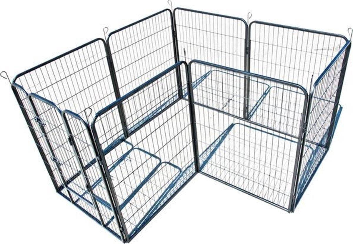 Puppyren 8-hoekig 60 cm hoog grijs hamerslag