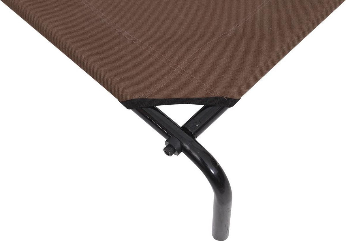 Dog bed - Dog stretcher - Dog lounger - Including 2 covers - XL - 110x68cm - Grey and Coffee