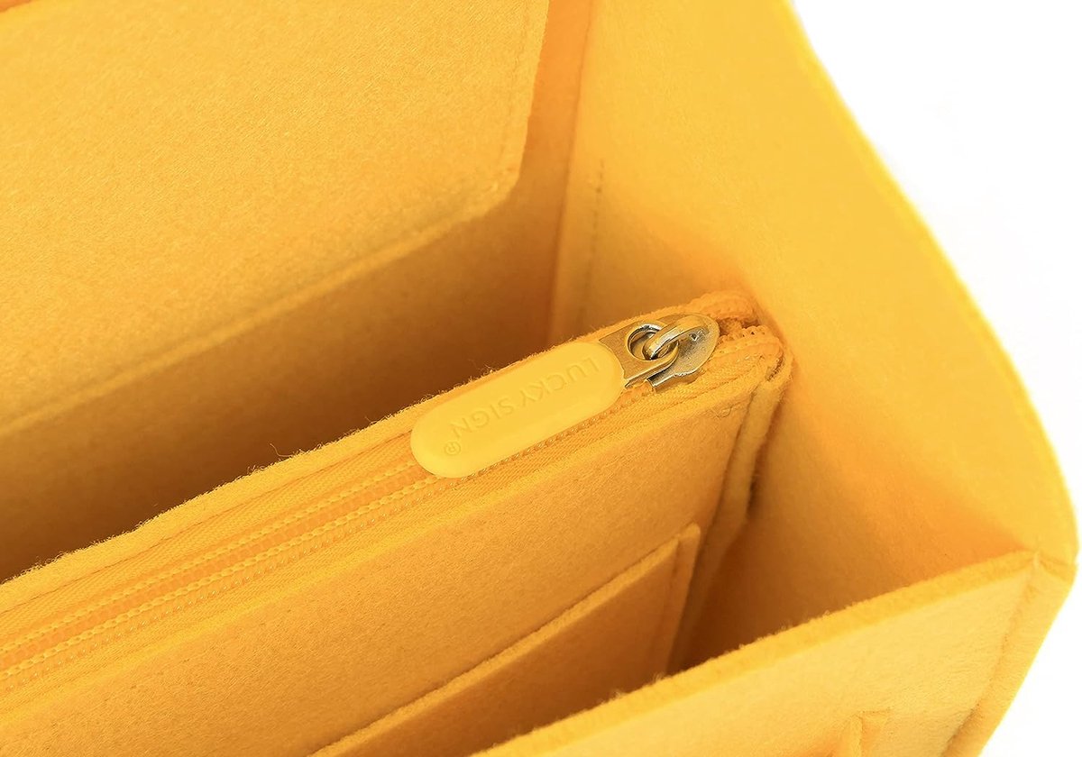 Felt multifunctionele organizer voor Fjällräven Classic 16L rugzak, 26 x 10 x 35 cm, geel