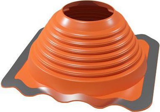 Siliconen dakdoorvoer 0-45° ø 101-178mm tot 250°C rood