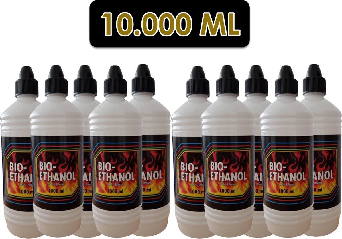 Bio-ethanol voor sfeerhaard vloeistof - tafelhaard en haardset - open haard - 10.000 ml - 10 liter