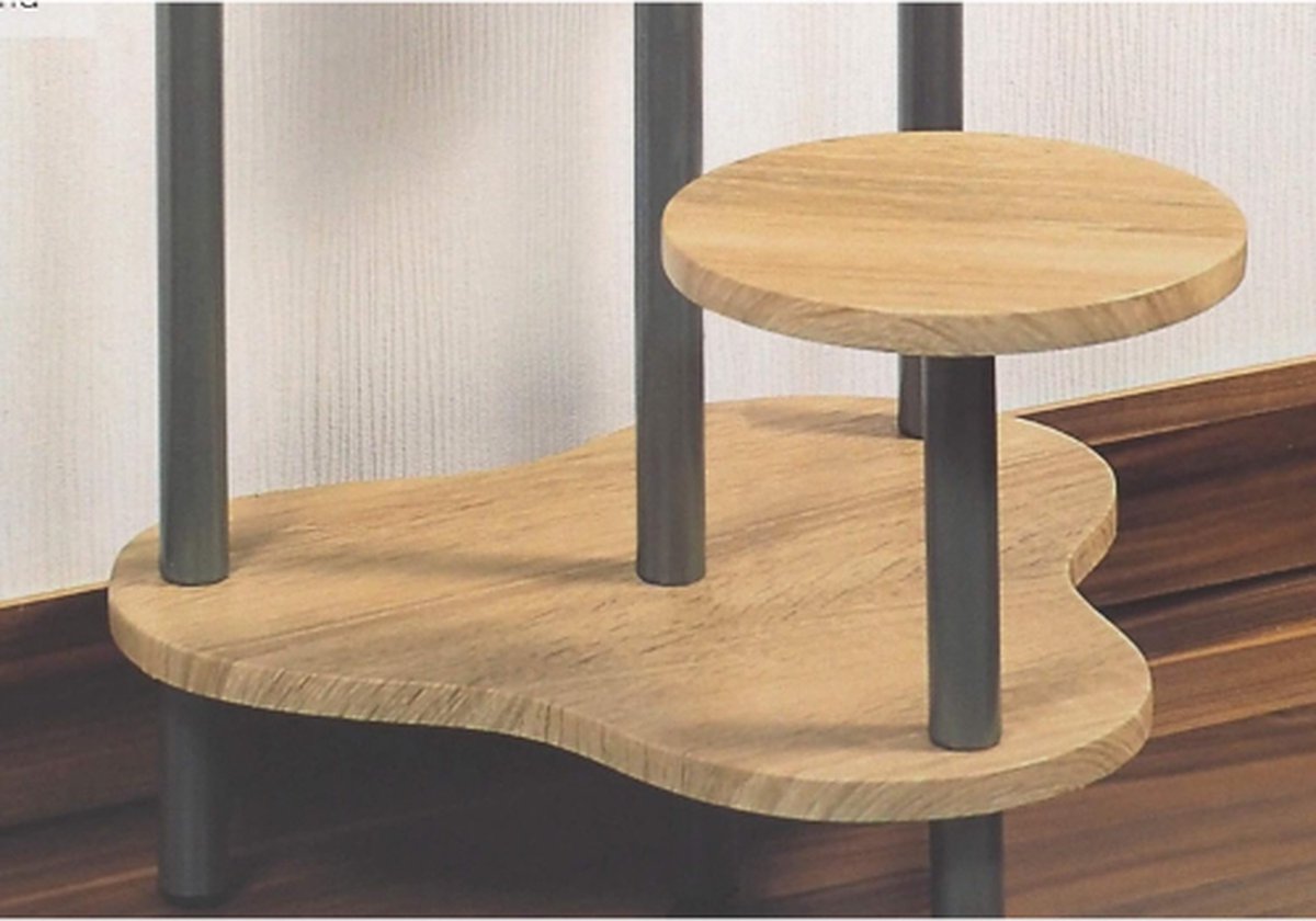Plant Table - Flower Stand - Indoor Flower Table - Metal - 44x44x73cm - Beige