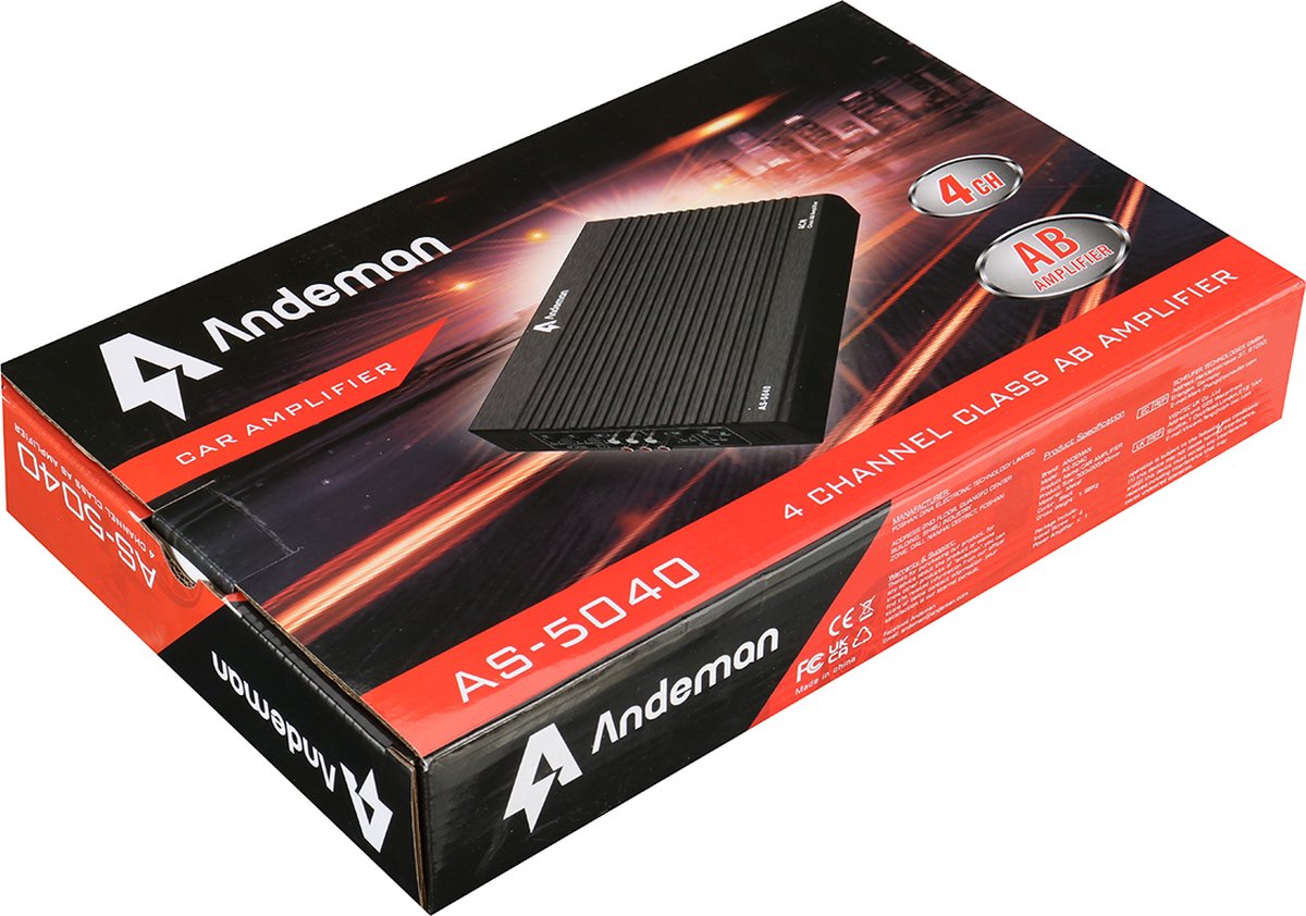 Andeman AS-5040 Car Amplifier 4-channel stereo amplifier