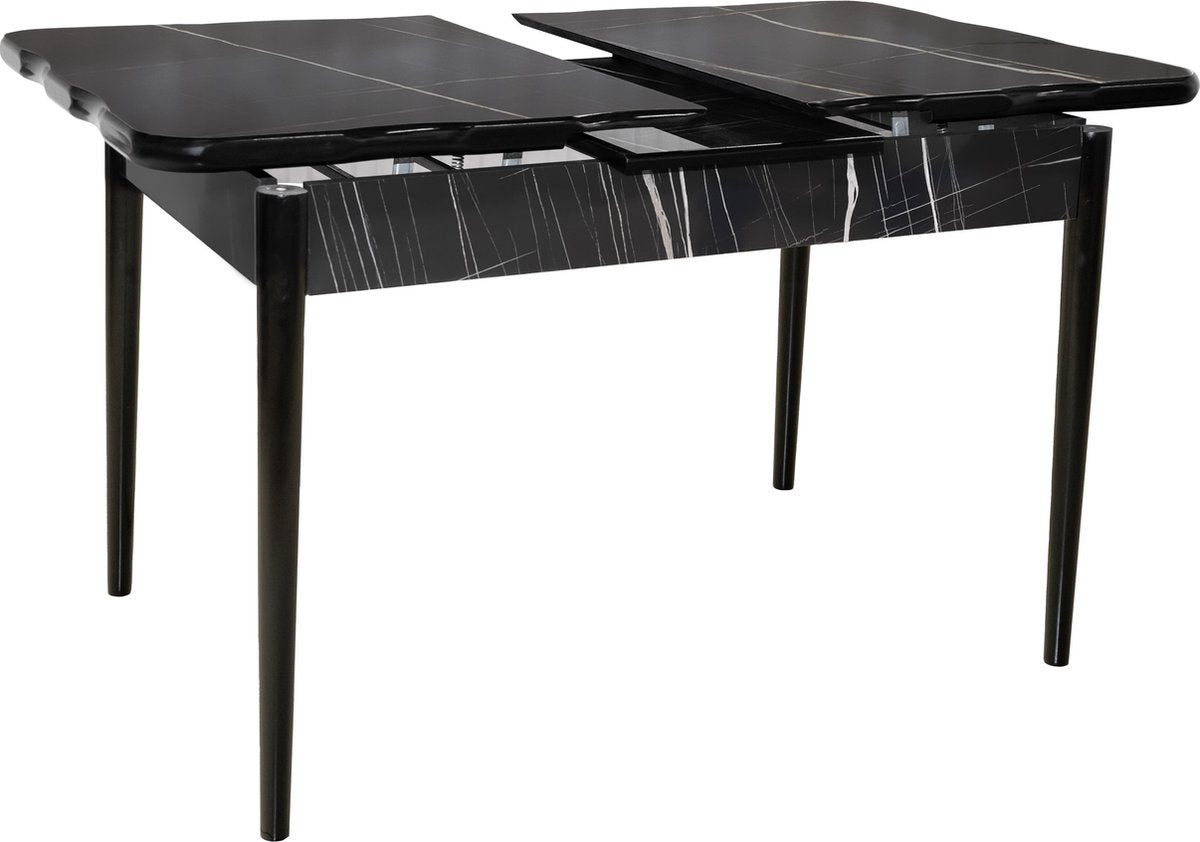 De Sfeer - Keukentafel - Eetkamertafel - Eettafels - Inklapbaar - Sonato - 165x80 cm - 4 tot 6 personen - Eettafel - MDF