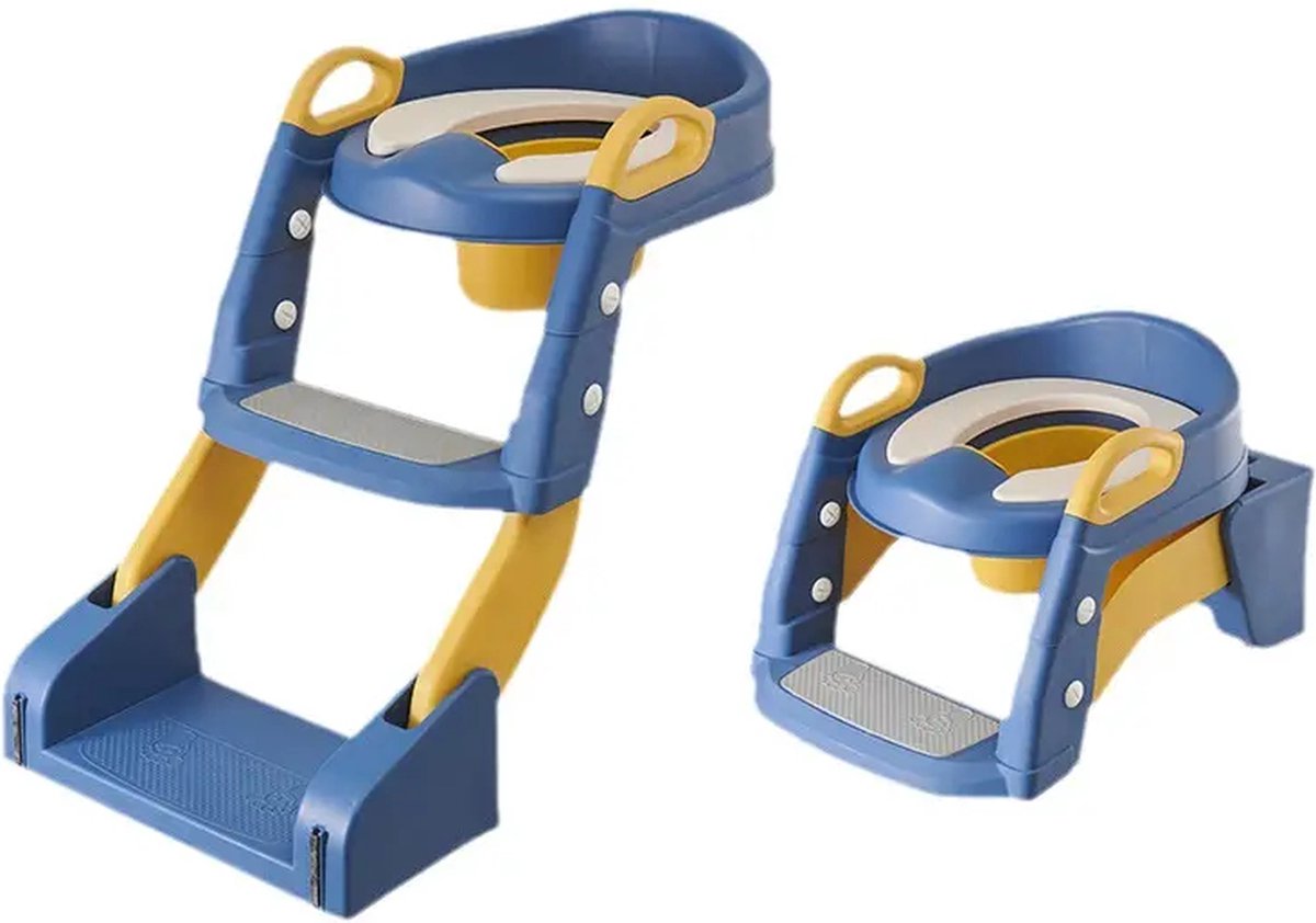 WC Verkleiner 2-in-1 - WC verkleiner met Trap - WC trainer - Zachte Zitting - Opvouwbare wc bril - Zindelijkheidstraining kind-