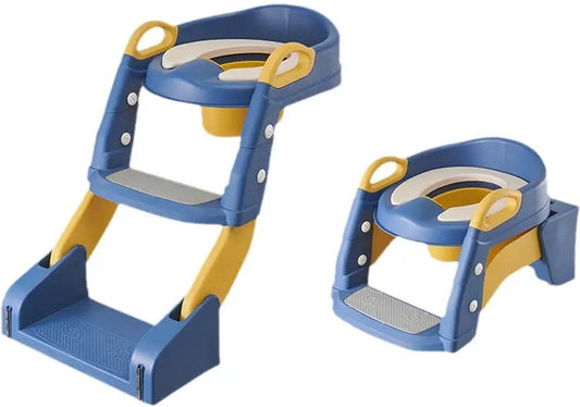 WC Verkleiner 2-in-1 - WC verkleiner met Trap - WC trainer - Zachte Zitting - Opvouwbare wc bril - Zindelijkheidstraining kind-
