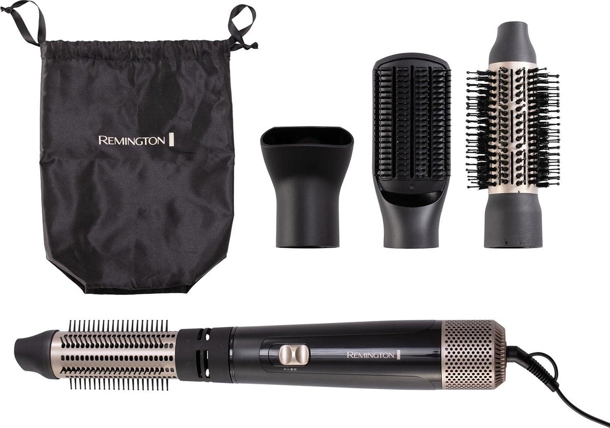 Föhnborstel 4 opzetstukken - 38mm - 50mm - Stijlborstel - Blaasmond - Voor föhnen & stylen - Heteluchtborstel en krultang - Halflang tot lang haar - 1000 Watt - Blow Dry & Style AS7500