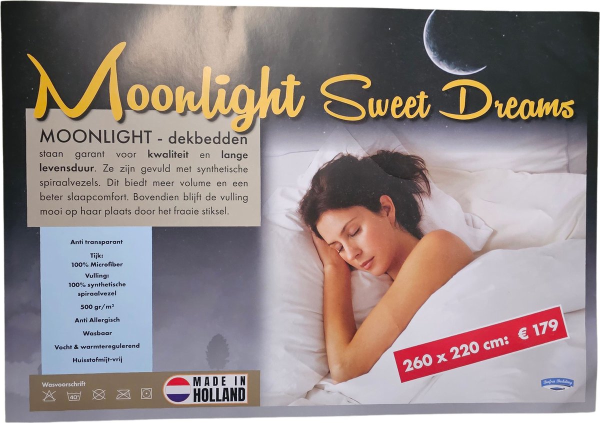 Bafra - Ultrazacht Dekbed - ALL SEASON DEKBED - 260x220 cm - 2-persoons - Anti Allergie - Wasbaar - Wit - ALLE MATEN BESCHIKBAAR