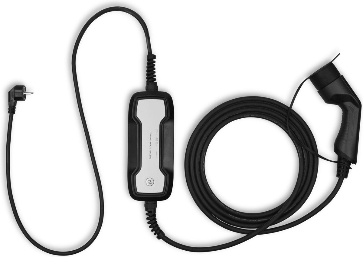 Besen Mobiele Thuislader voor EV - Type 2 Mennekes - 16A 1-fase (3.7 kW) - 5 meter - instelbaar 10A en 16A