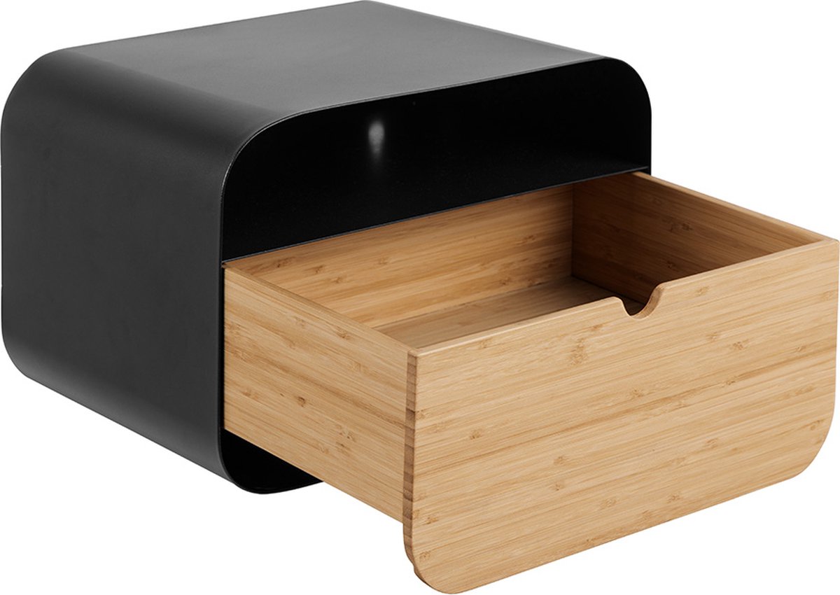 Zwevend Nachtkastje Lyra Hout Afgerond