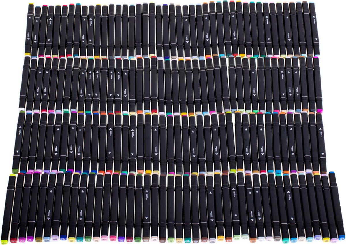 Stiften Voor Volwassenen Touch Twinmarkers Dubbelzijdige Alcoholstiften - 168 stuks - Dual Tip Markers - Tekenstiften - Kleurstiften - Fineliners - Dikke Dunne Stiften - Handlettering Kalligrafie Bullet Journal Dagboek - Kleuren