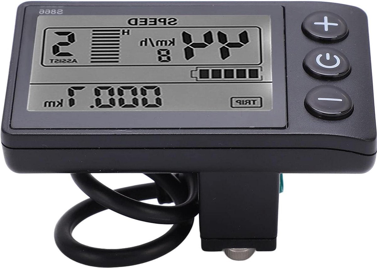 Bedieningspaneel elektrische fiets S866 LCD-scherm S900 display multi-informatie meter 24V 36V 48V - Waterdichte stekker