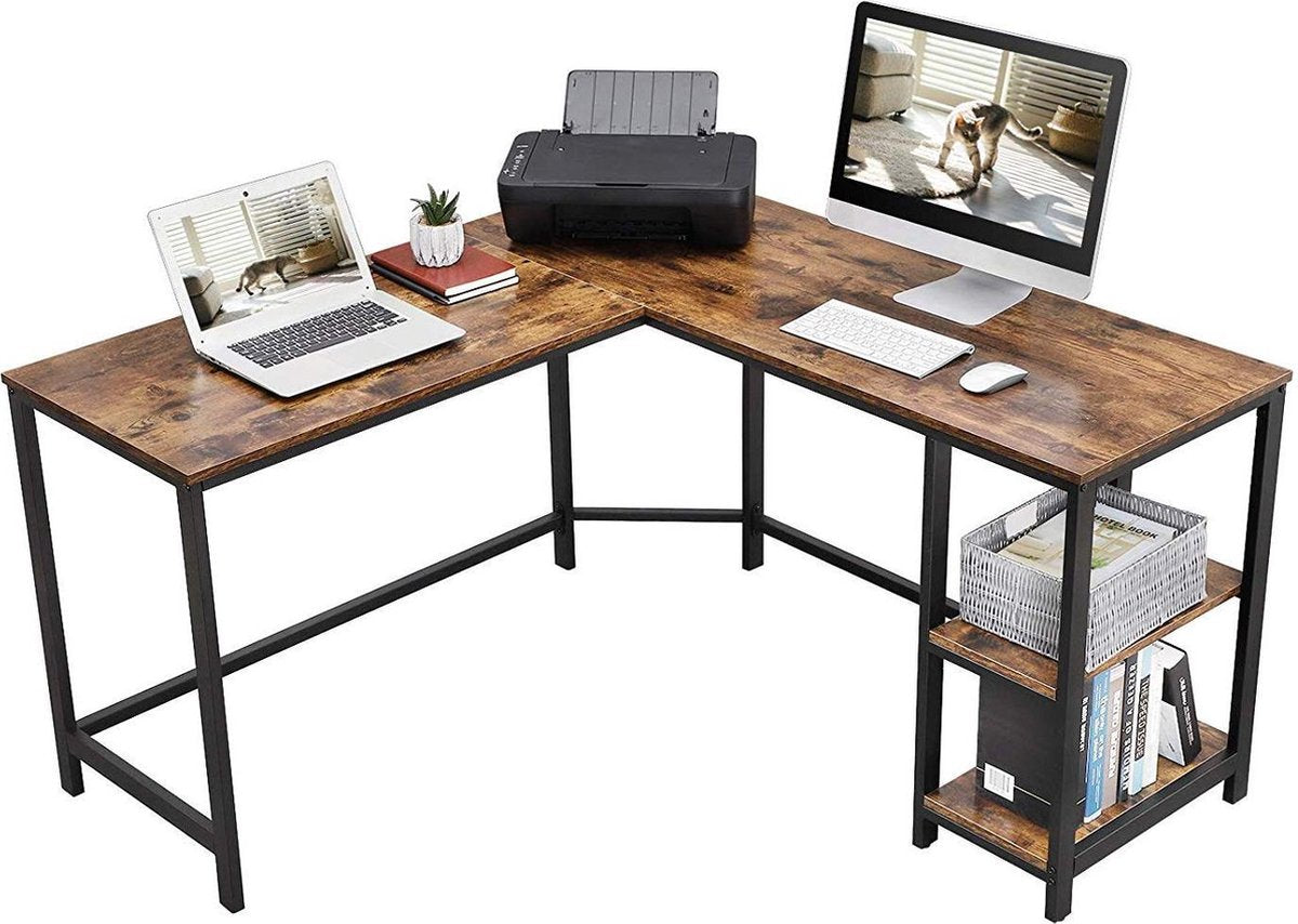 Industrial corner desk - various colours, MDF