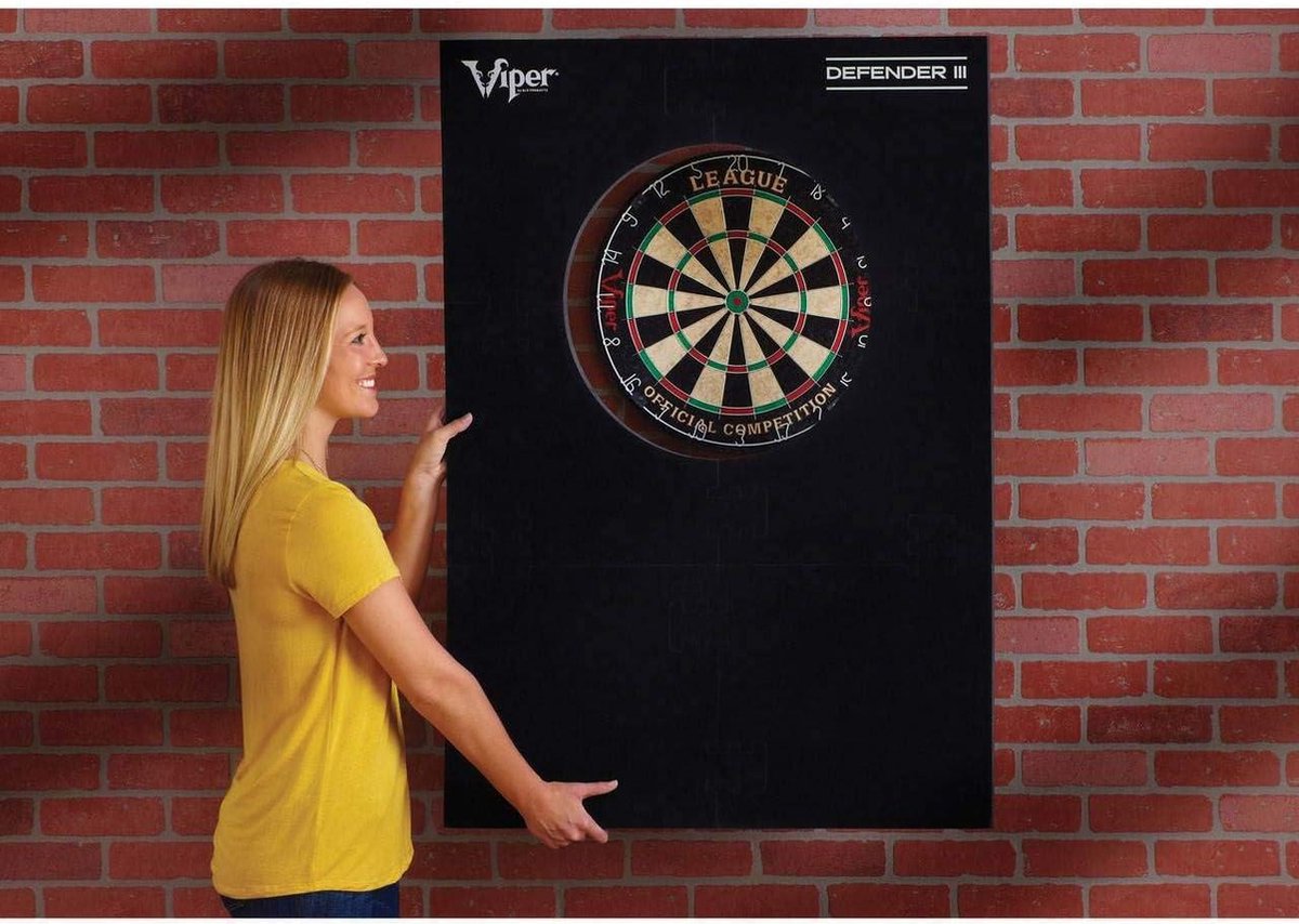Defender III Extended Length Dartboard Surround Wall Protector - Dartsbescherming voor Viper. foam board