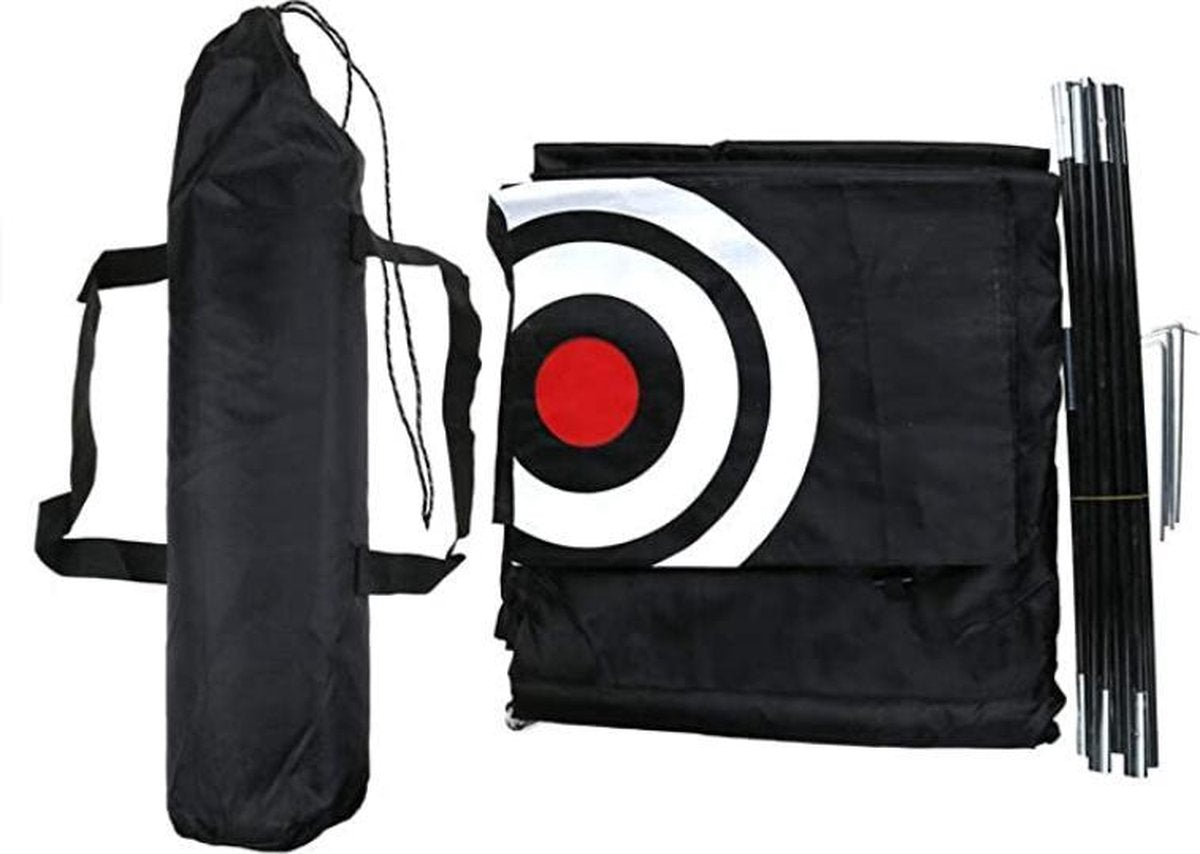 Firsttee Chippingnet - 200 x 140 CM - MET opbergtas - Hoogwaardige KWALITEIT - Net - Oefennet - Chipping - Golfaccessoires - Cadeau - Golftrainingsmateriaal - Golfballen - Golfnetten - Voor in de tuin - Trainingsmaterialen - Mat - Golfnet - Golfmat