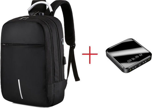 Anti-diefstal rugzak / 40x28x14cm (20l)/ 15,6 inch laptop / USB-oplaadpoort / zwart / powerbank (20mAh)