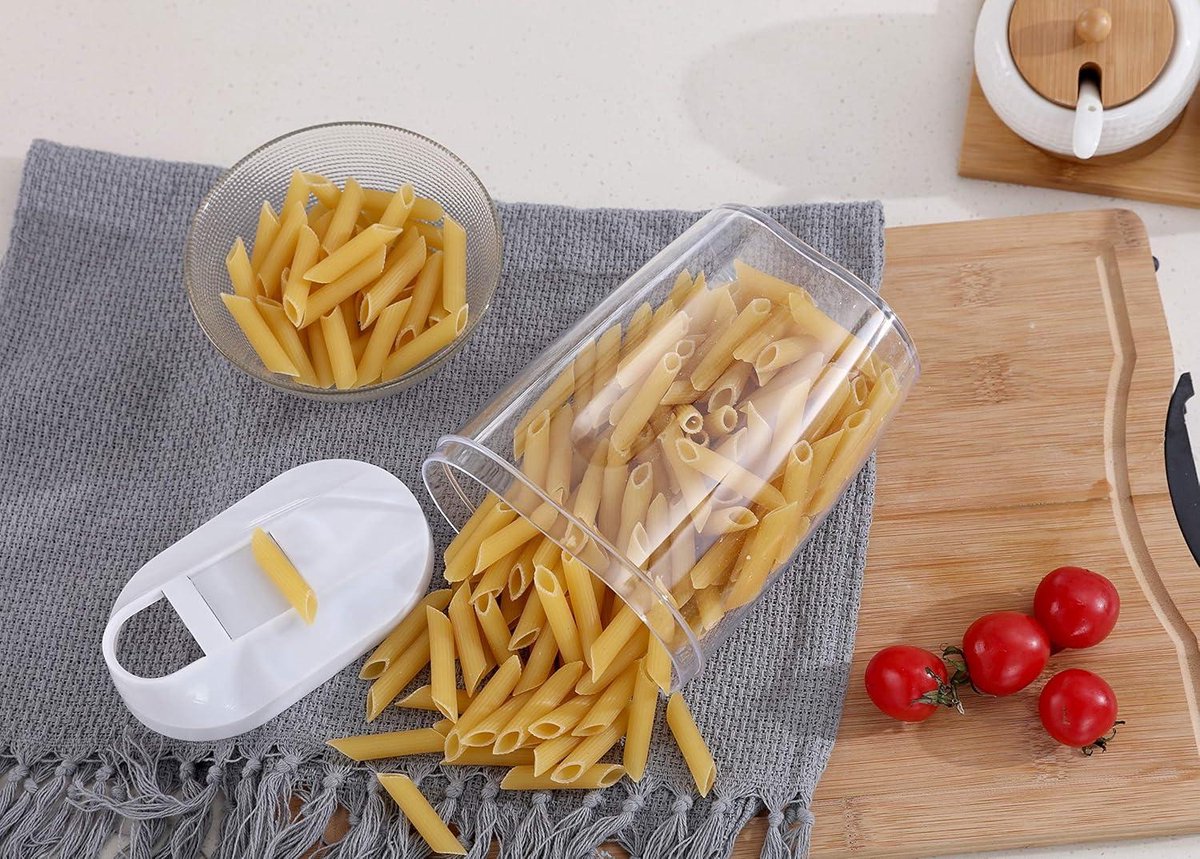 Lockable stackable storage boxes - Transparent acrylic plastic - 5 pieces - 1440 ml, 960 ml, 720 ml, 480 ml, 300 ml sprinkle box for chocolate sprinkles
