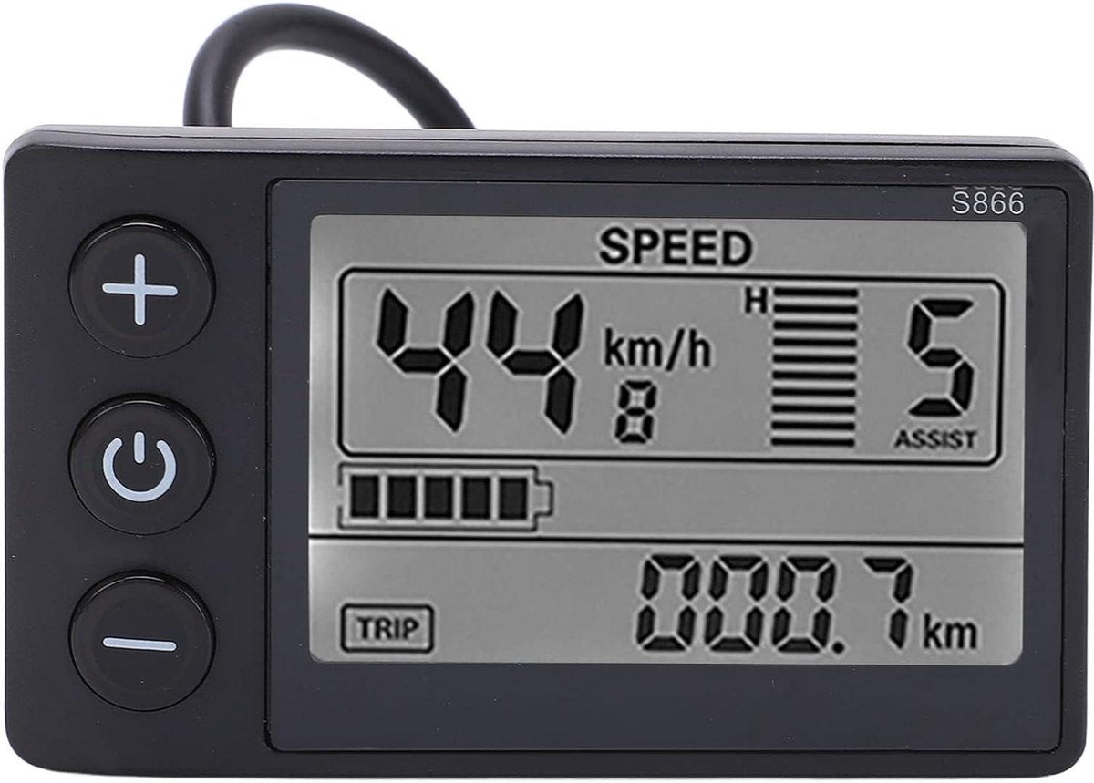 Bedieningspaneel elektrische fiets S866 LCD-scherm S900 display multi-informatie meter 24V 36V 48V - Waterdichte stekker
