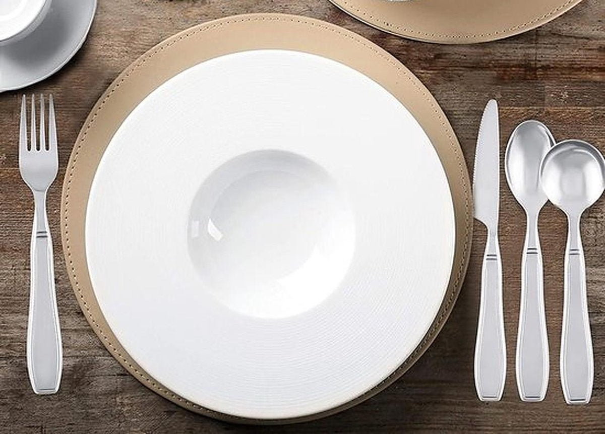 Weighted cutlery 4-piece set, adapted cutlery set with weight stainless steel - Thickened handle - 200 grams per piece