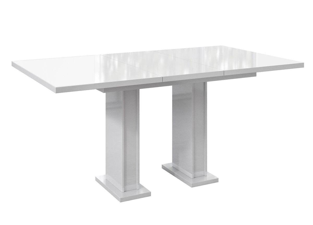 Meubella - Eetkamertafel Glamour 160 - Wit - Uitschuifbaar