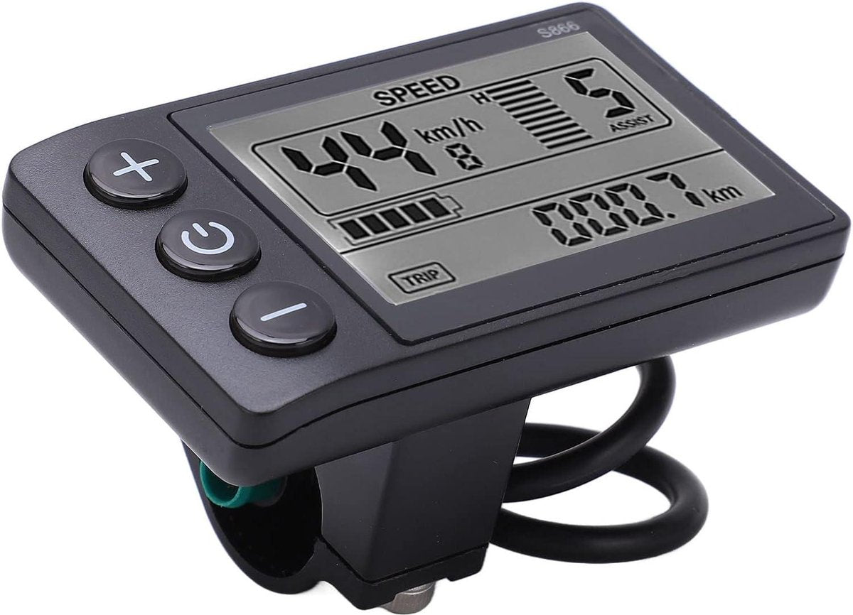 Bedieningspaneel elektrische fiets S866 LCD-scherm S900 display multi-informatie meter 24V 36V 48V - Waterdichte stekker