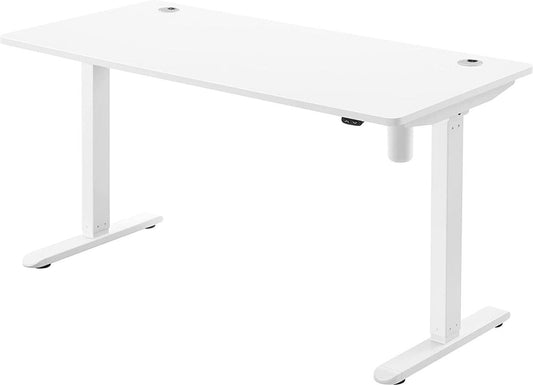 Electric Sit Stand Desk - Height Adjustable Table - 140 x 70 x (73-114) cm - White