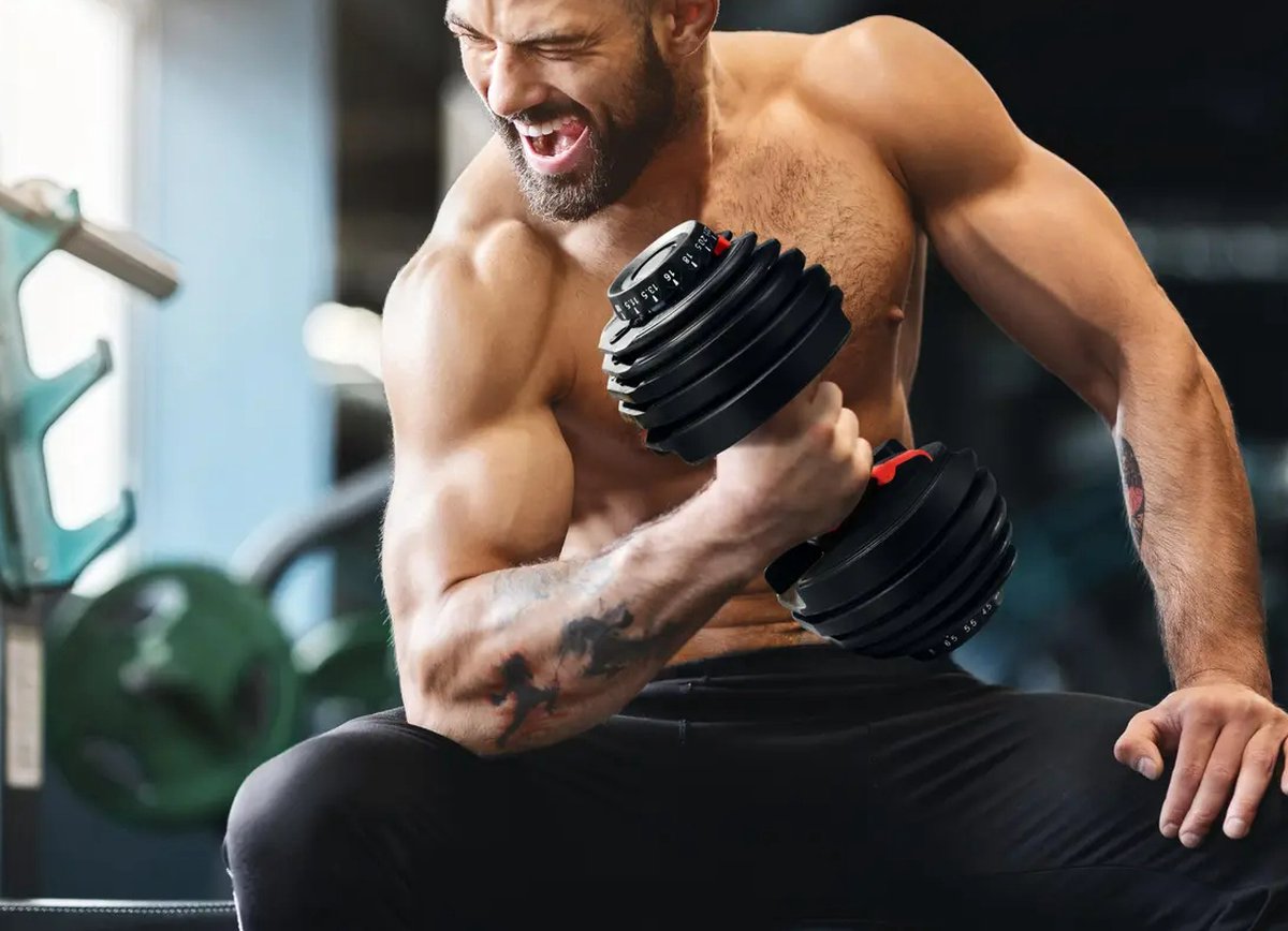 Verstelbare Dumbbell 24 kg - Verstelbare Gewichten - Verstelbare Dumbbell - 2.5kg t/m 24kg - 15 DUMBBELLS IN ÉÉN - Zwart