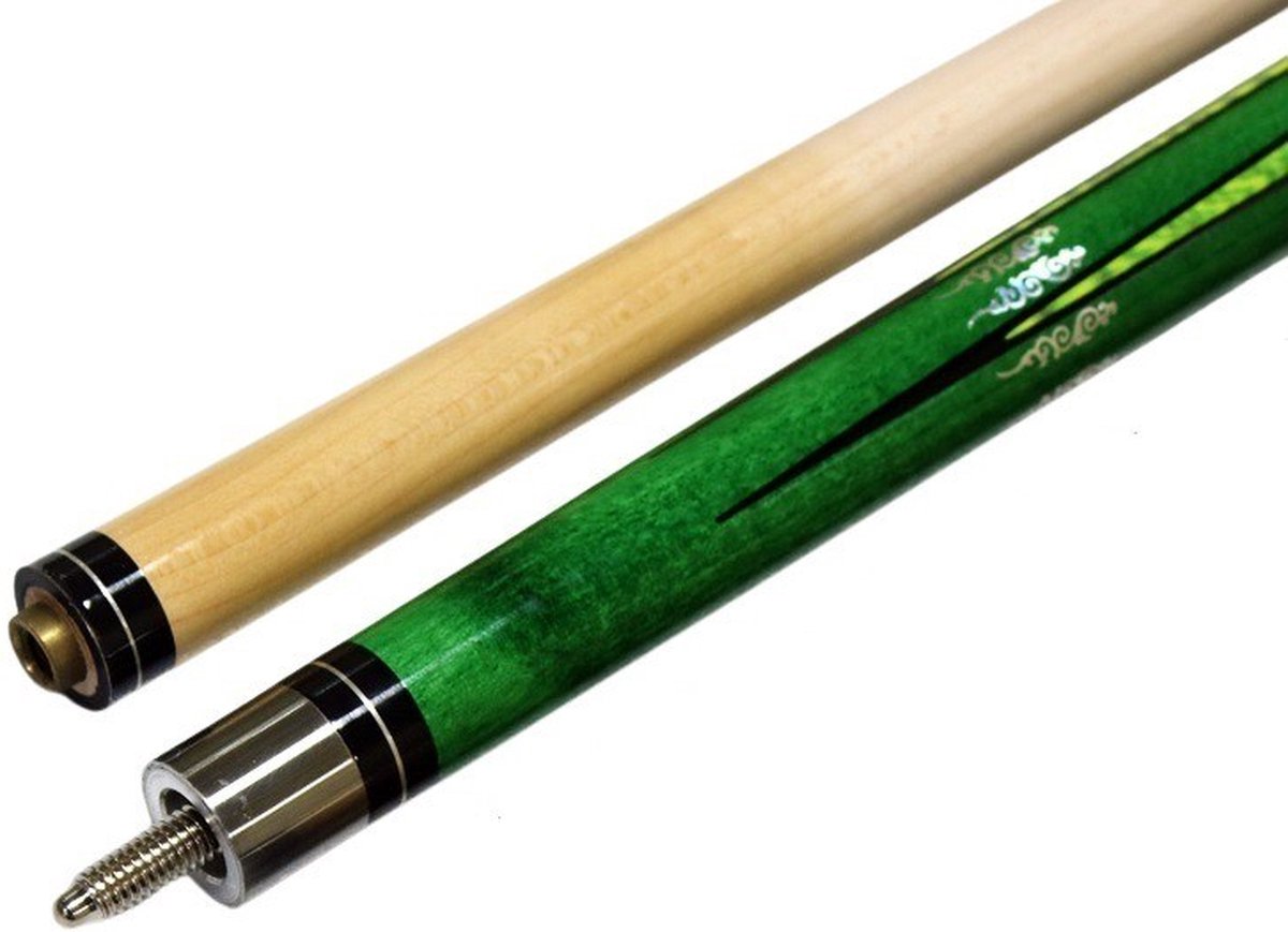 Pegasi Poolkeu 2-delig Premium 146cm - 13mm lijmpommerans - Biljartkeu - Keu Groen