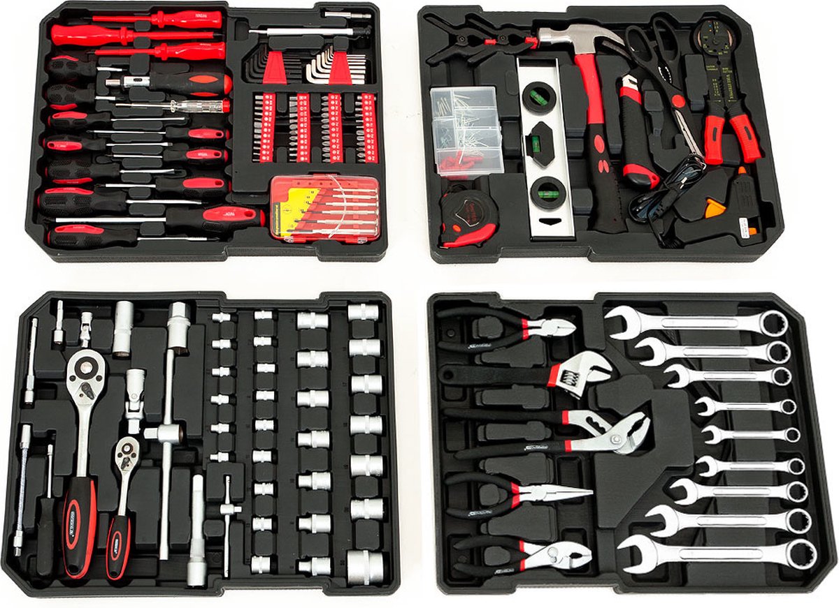 Tool Trolley 429-piece - Telescopic handle - Aluminum