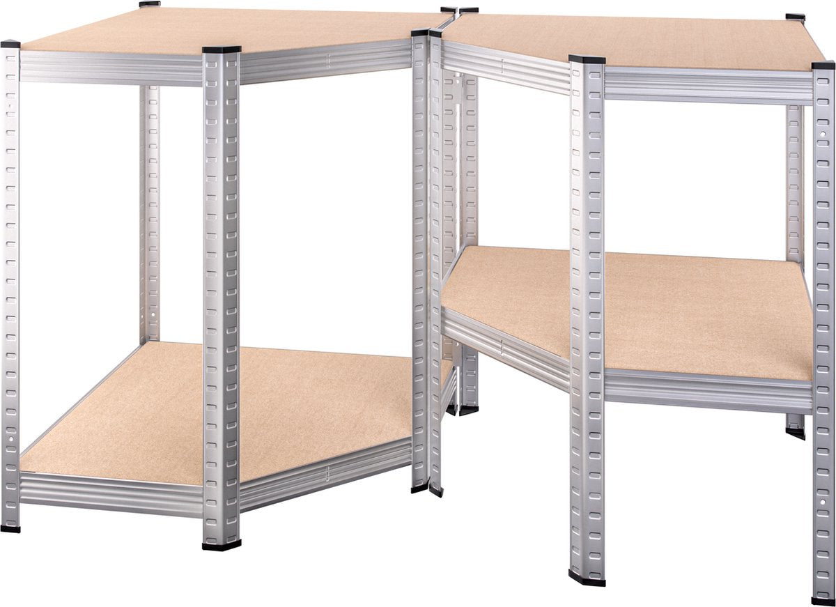 Stellingskast Hoek - Opbergplanken - Boutloze Plank 180x70x40cm Gegalvaniseerd 875kg