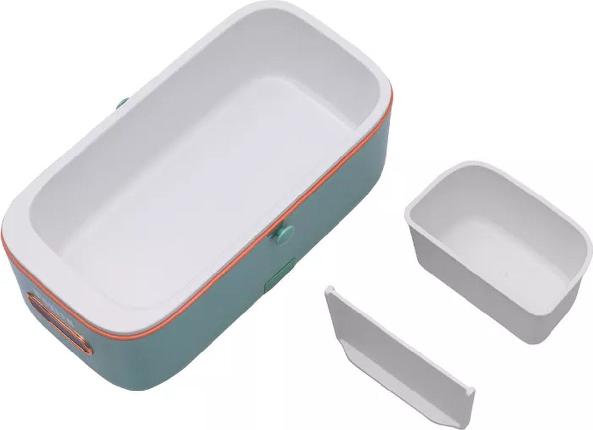 NOVEEN - MLB911 X-LINE Multi Lunch Box - Elektrische Maaltijdverwarmer met Keramische Coating, Digitaal Display en Accessoires - Compact en Stijlvol Ontwerp voor Kantoor en Onderweg - Groen