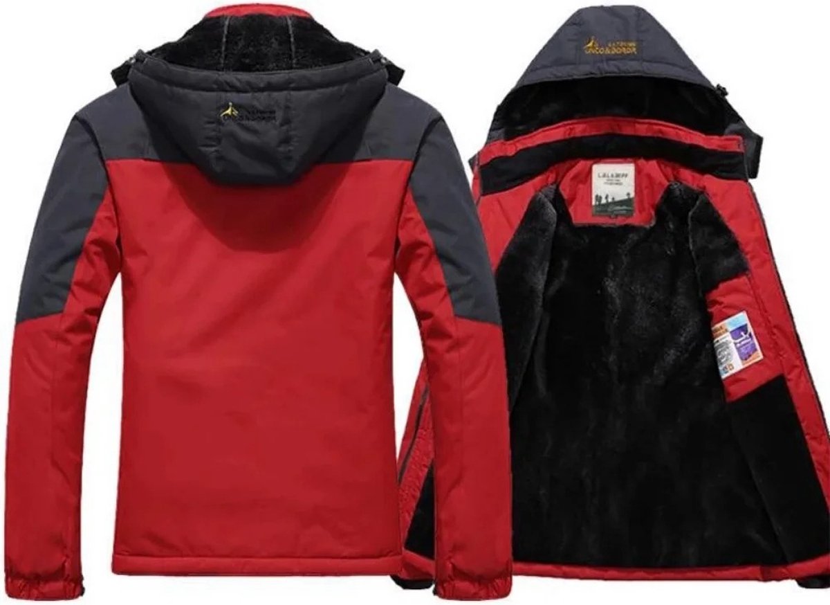 SPARK JOYÂ® - Winter Parka Mannen - Winterjas Heren - Winddicht - Maat L - Rood