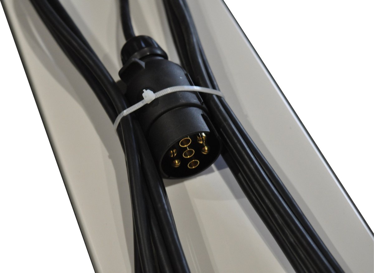 Complete light bar for trailer with 9 meter cable - 122 cm - 7 pole