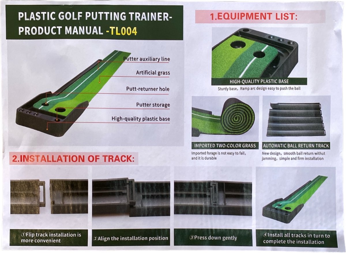 Golf - Golfmat - Puttingmat golf - Putter