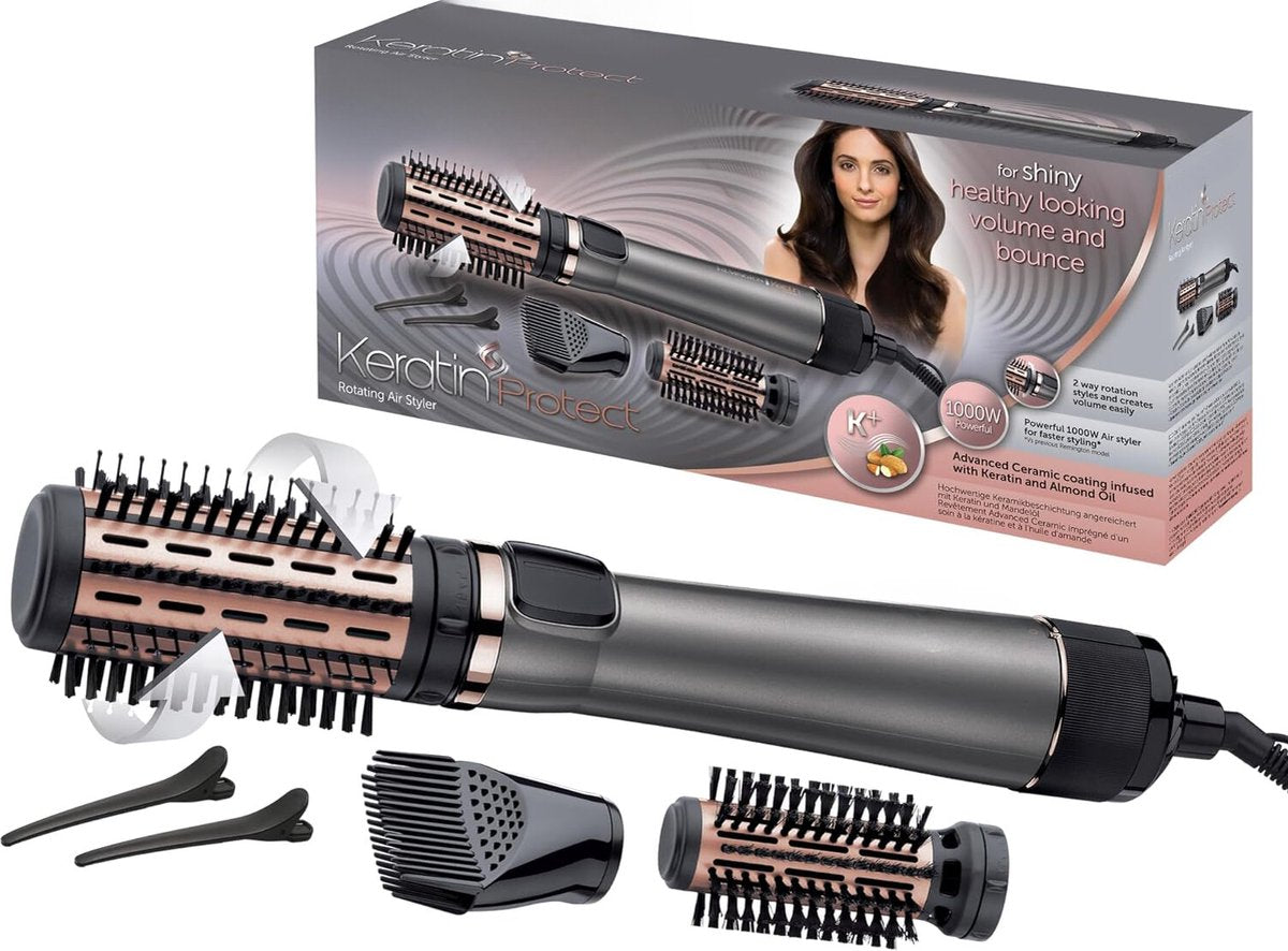 Hair Dryer with Brush - Electric Hair Brush - Curling Brush - Straightening Brush - Brush Hairdryer