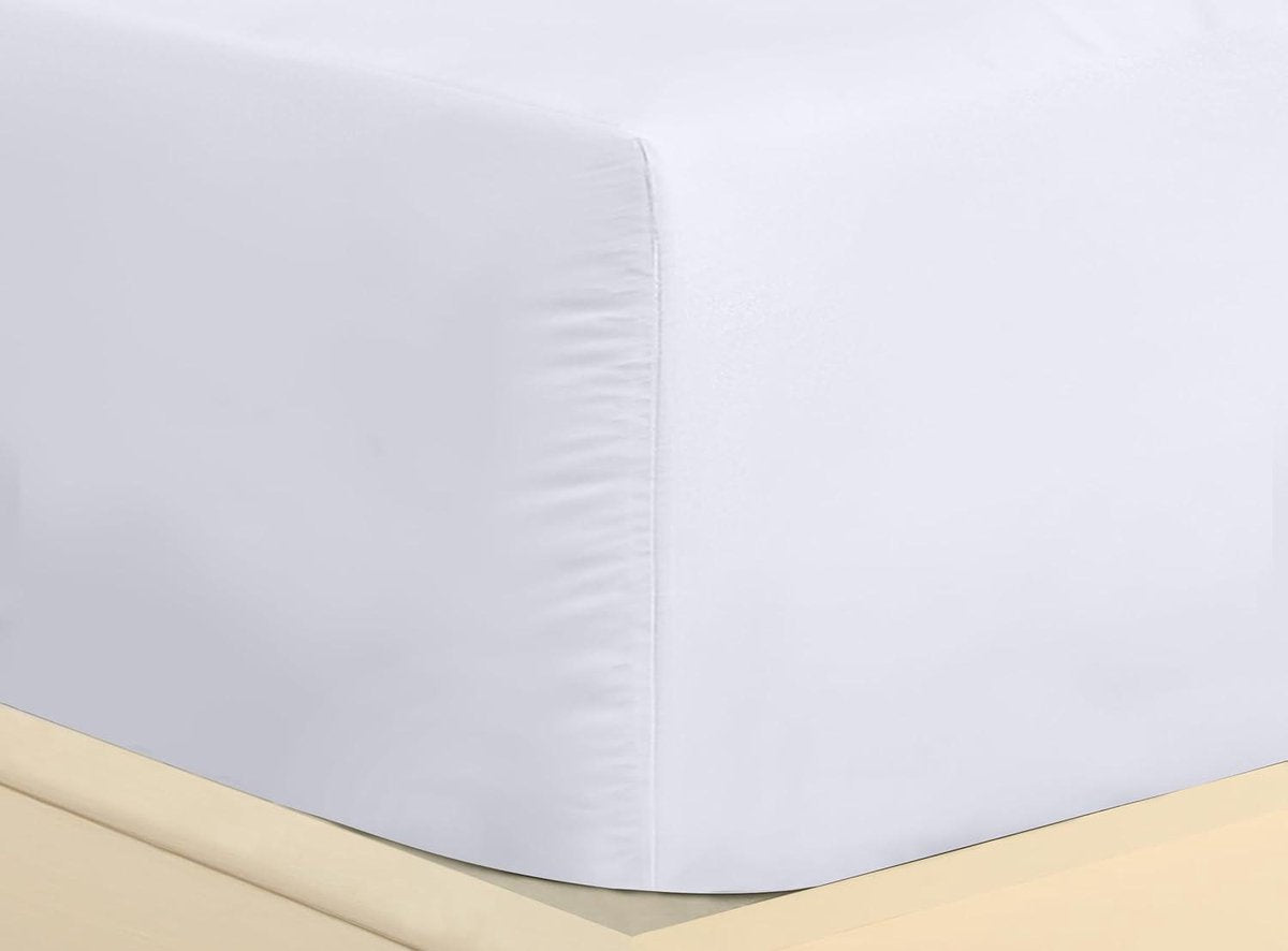 Hoeslaken 160x200 tot 30 cm Matrashoogte Wit Zachte Geborstelde Microvezel Stof Krimp en Vervaagt Bestendig Eenvoudig Onderhoud - HTML Content Needed hoeslaken