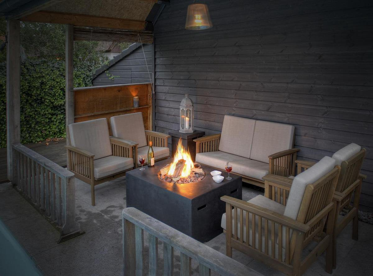 Happy Cocooning - Fire Table Rectangular - Anthracite