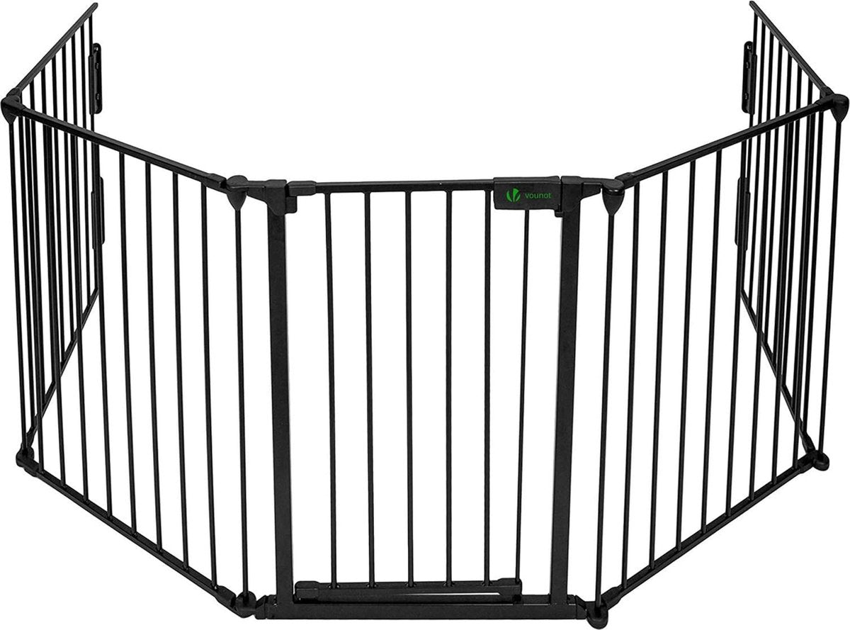 The Mash - Veiligheidshek metaal 305 cm | voor Huisdieren & Kinderen | Kachelhek, Veiligheidsrooster voor oven opvouwbaar | Configuratierooster incl. 5 elementen, deur