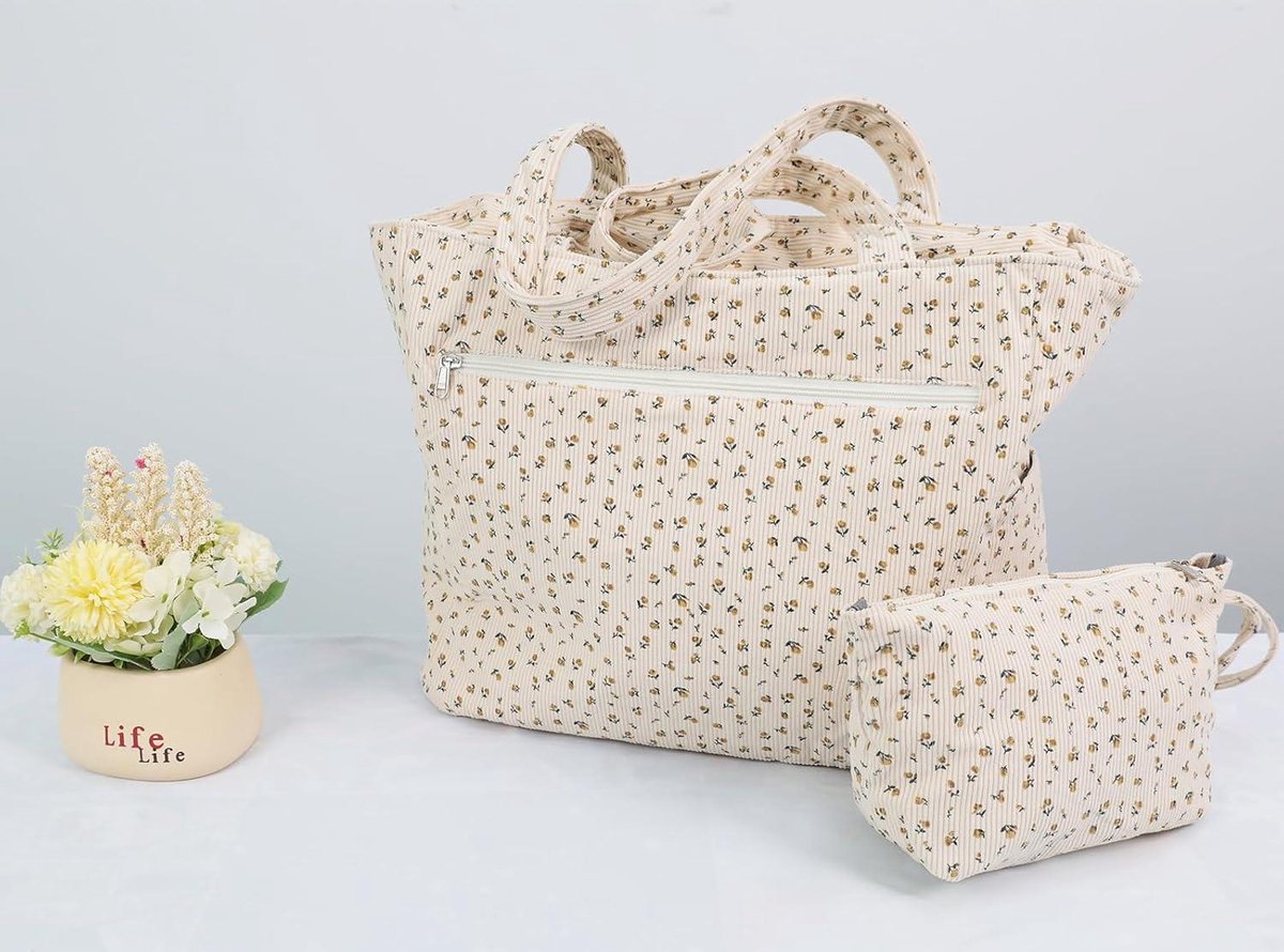 Large strandtas dames - schoudertas met ritssluiting - waterdicht en zanddicht - handtas voor gym en zwembad - met nat vak - reizen zwembad Tote bag met rits