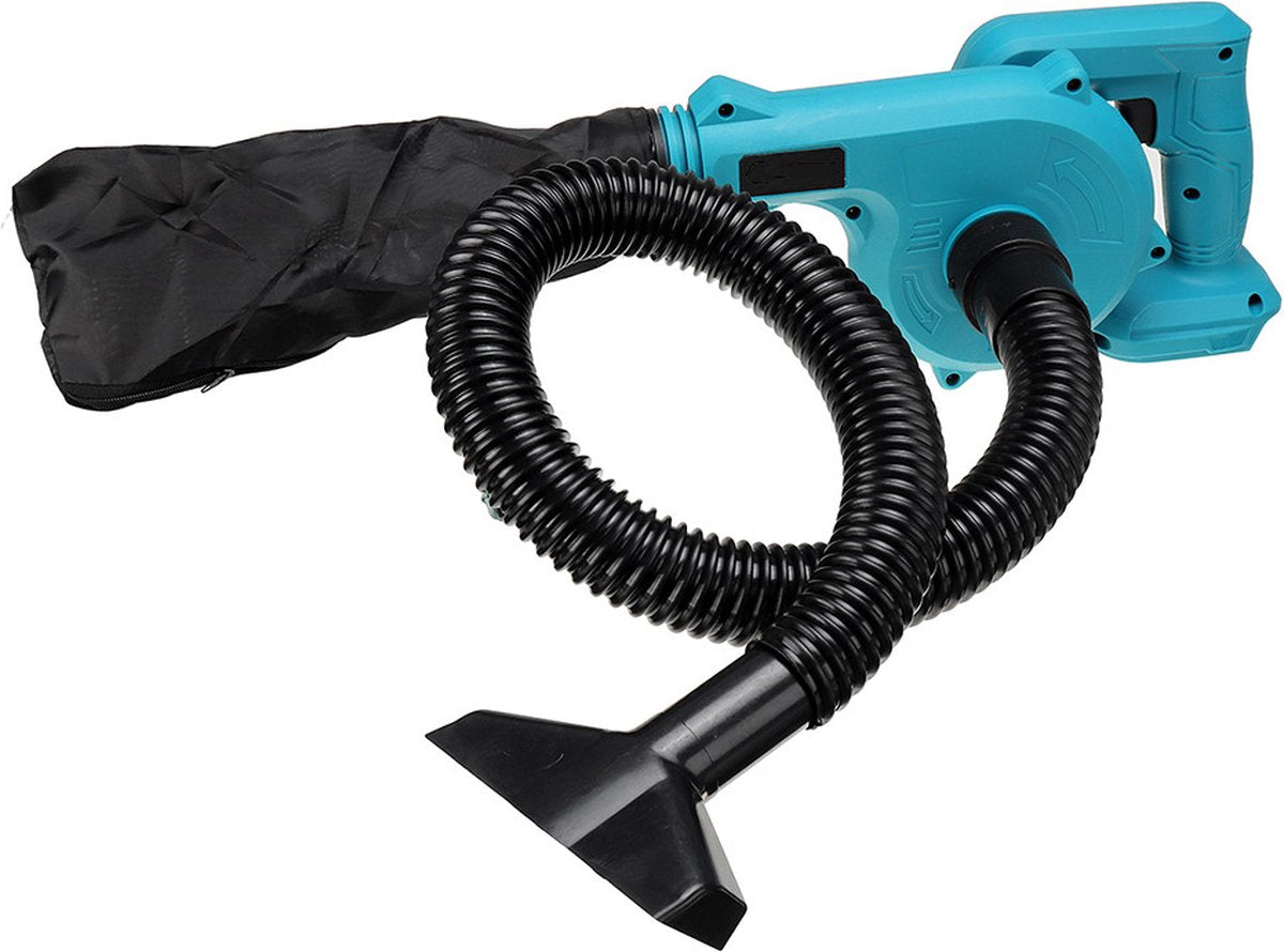 2-IN-1 Elektrische Bladblazer 18V Zuigfunctie Bladzuiger Met 2 Accu's